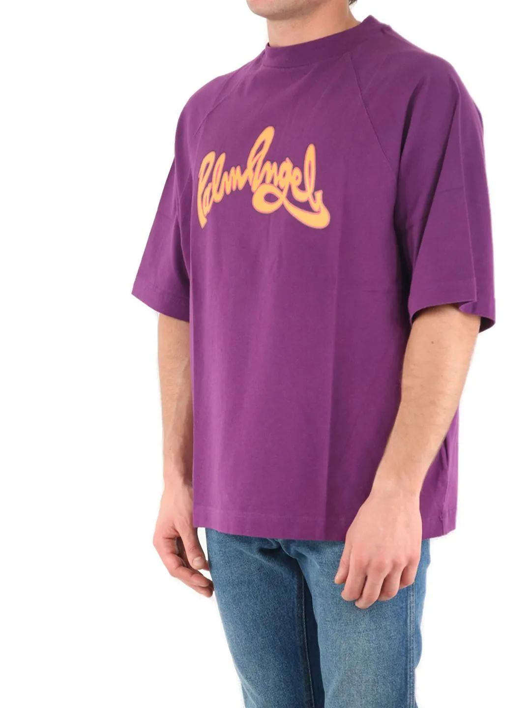 Palm Angels Logo Print Crewneck T-Shirt