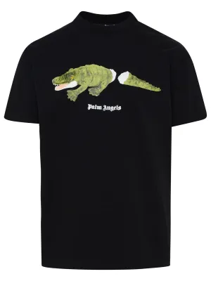 Palm Angels Logo Printed Crewneck T-Shirt
