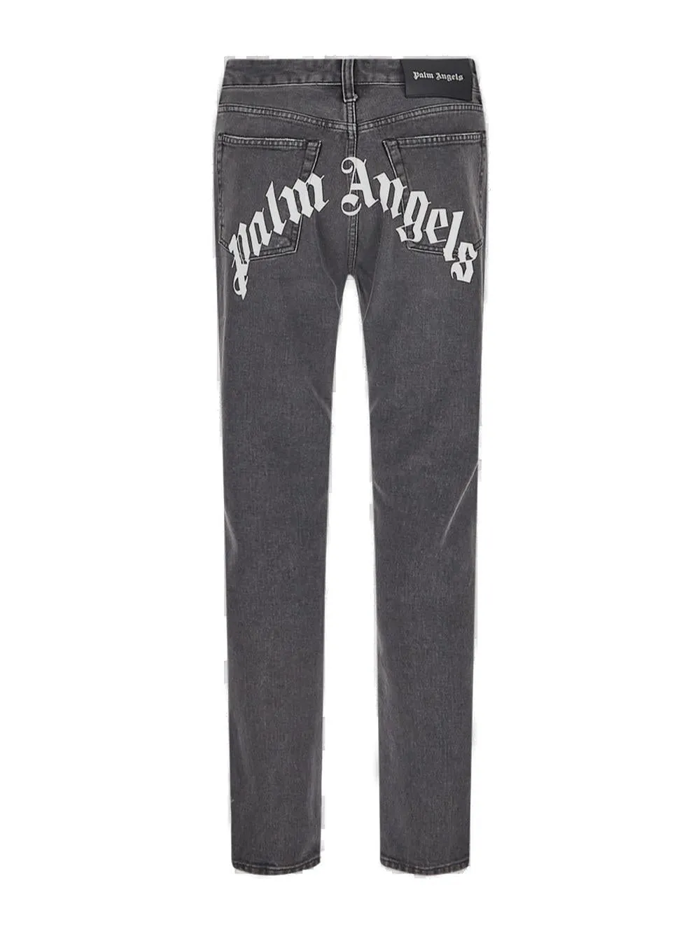 Palm Angels Logo Printed Straight Leg Jeans