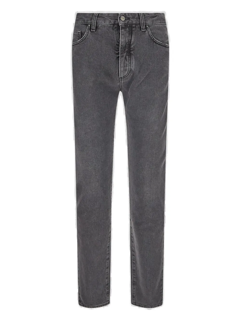 Palm Angels Logo Printed Straight Leg Jeans
