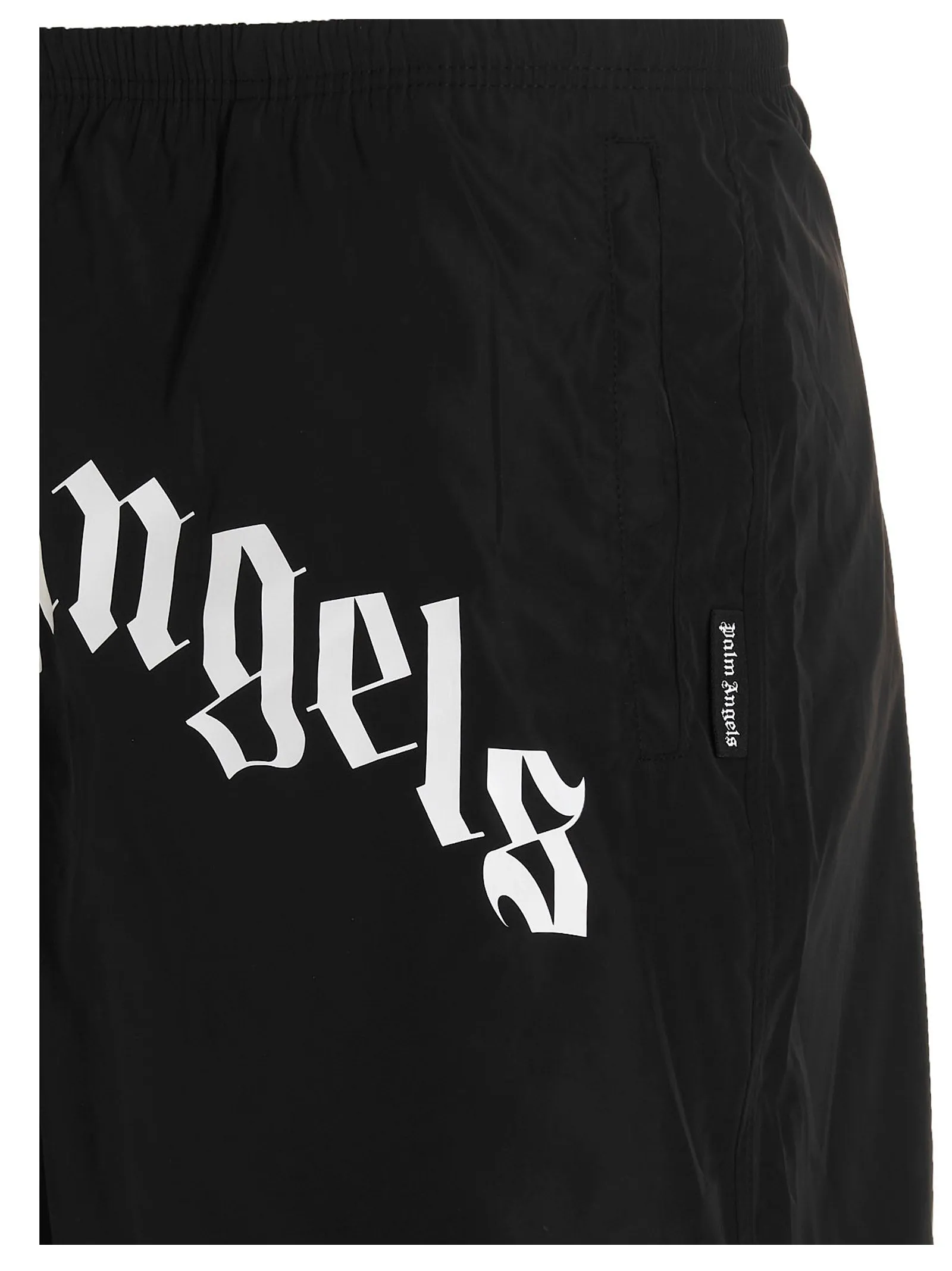 Palm Angels Logo Printed Straight Leg Shorts