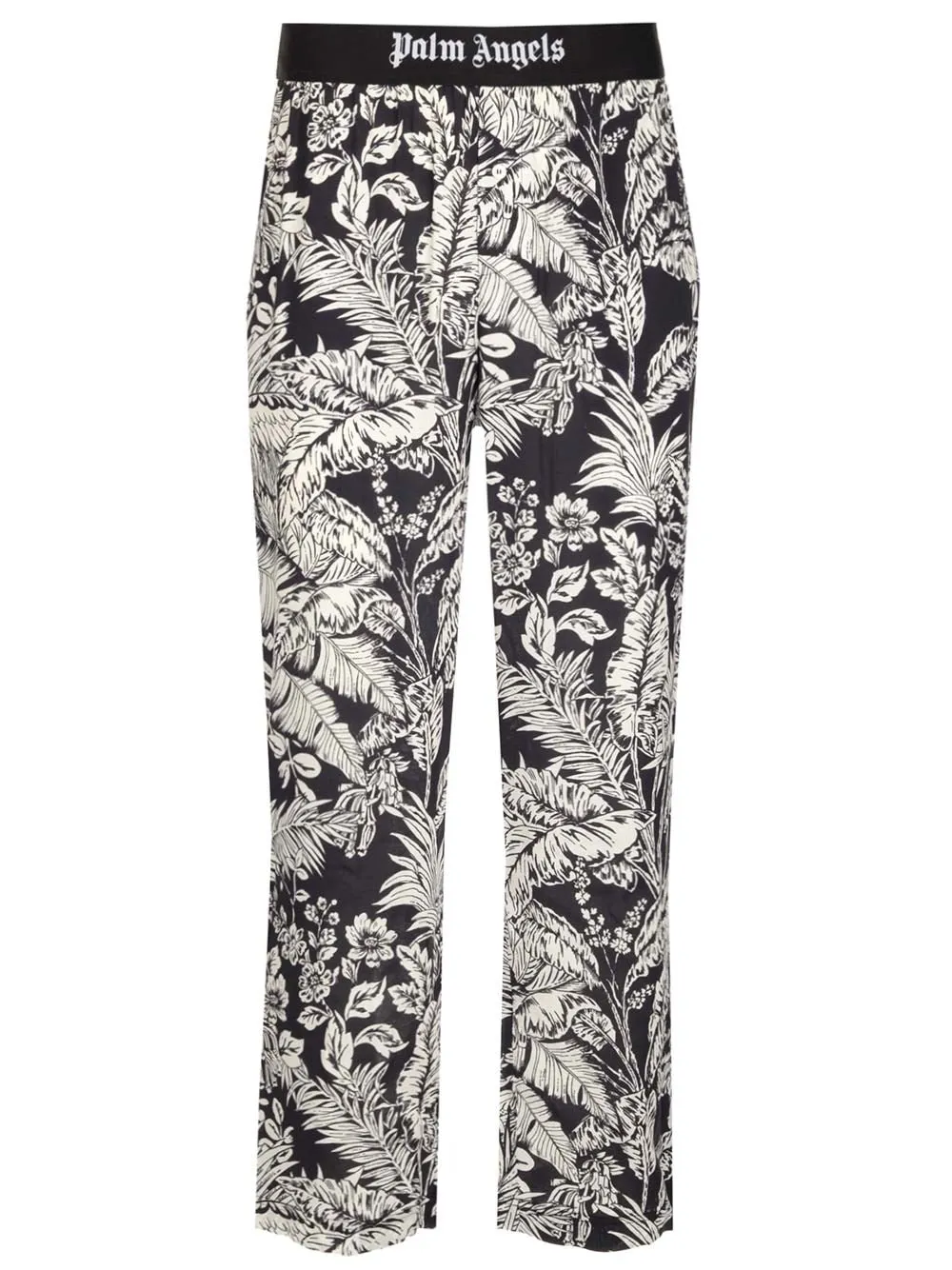 Palm Angels Logo Waistband Jungle Parrots-Print Track Pants