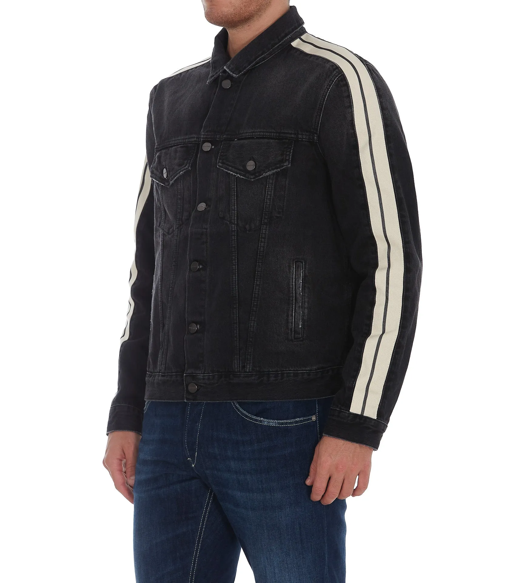 Palm Angels Side Stripe Denim Jacket