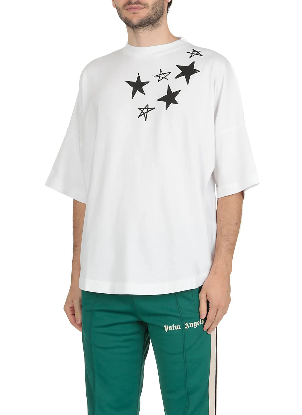 Palm Angels Star Print Crewneck T-Shirt