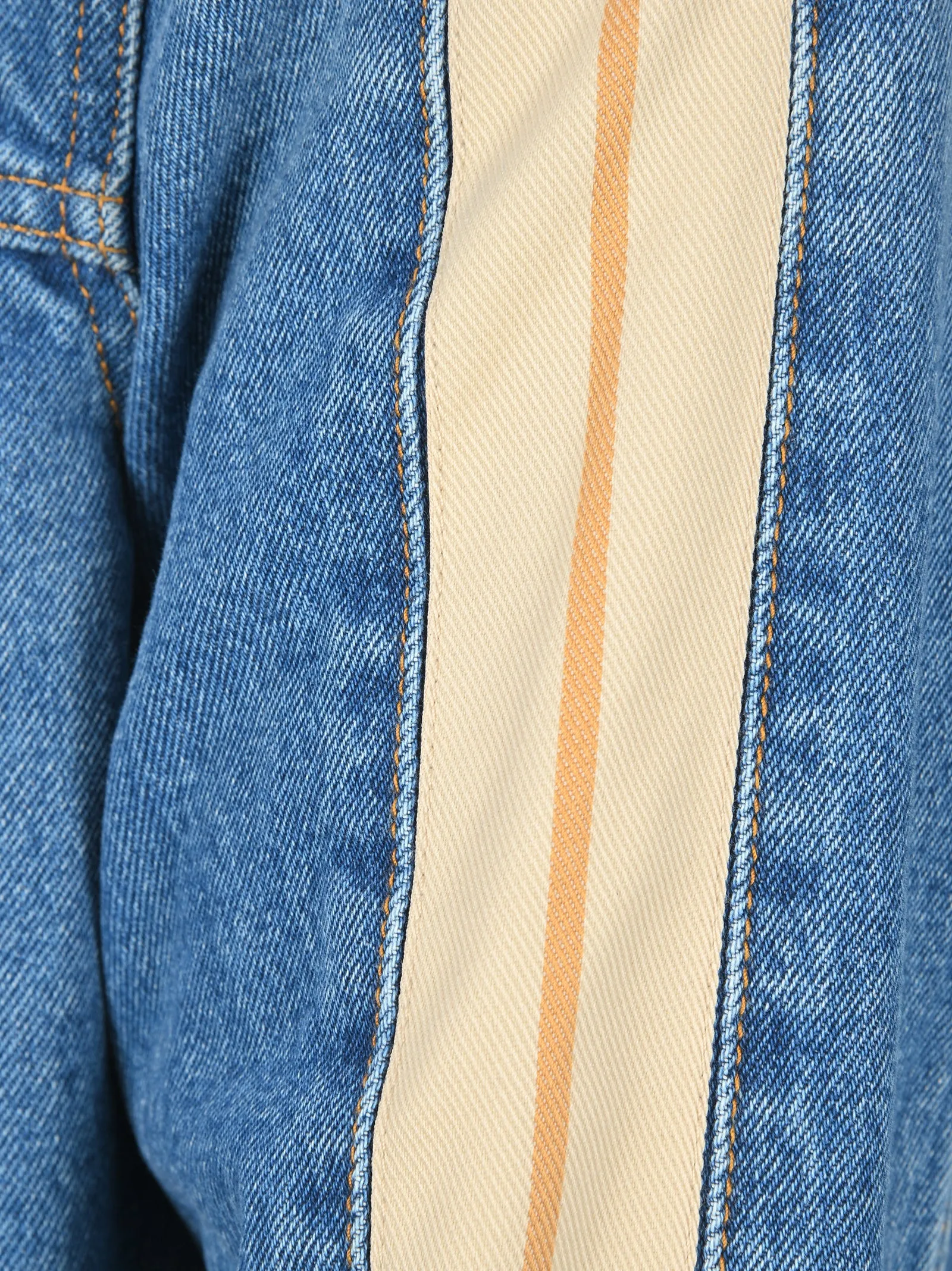 Palm Angels Stripe Trim Denim Jacket