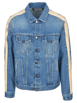 Palm Angels Stripe Trim Denim Jacket
