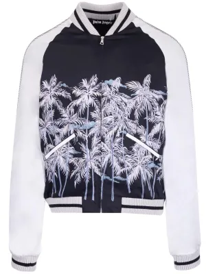 Palm Angels Zip-Up Long-Sleeved Jacket