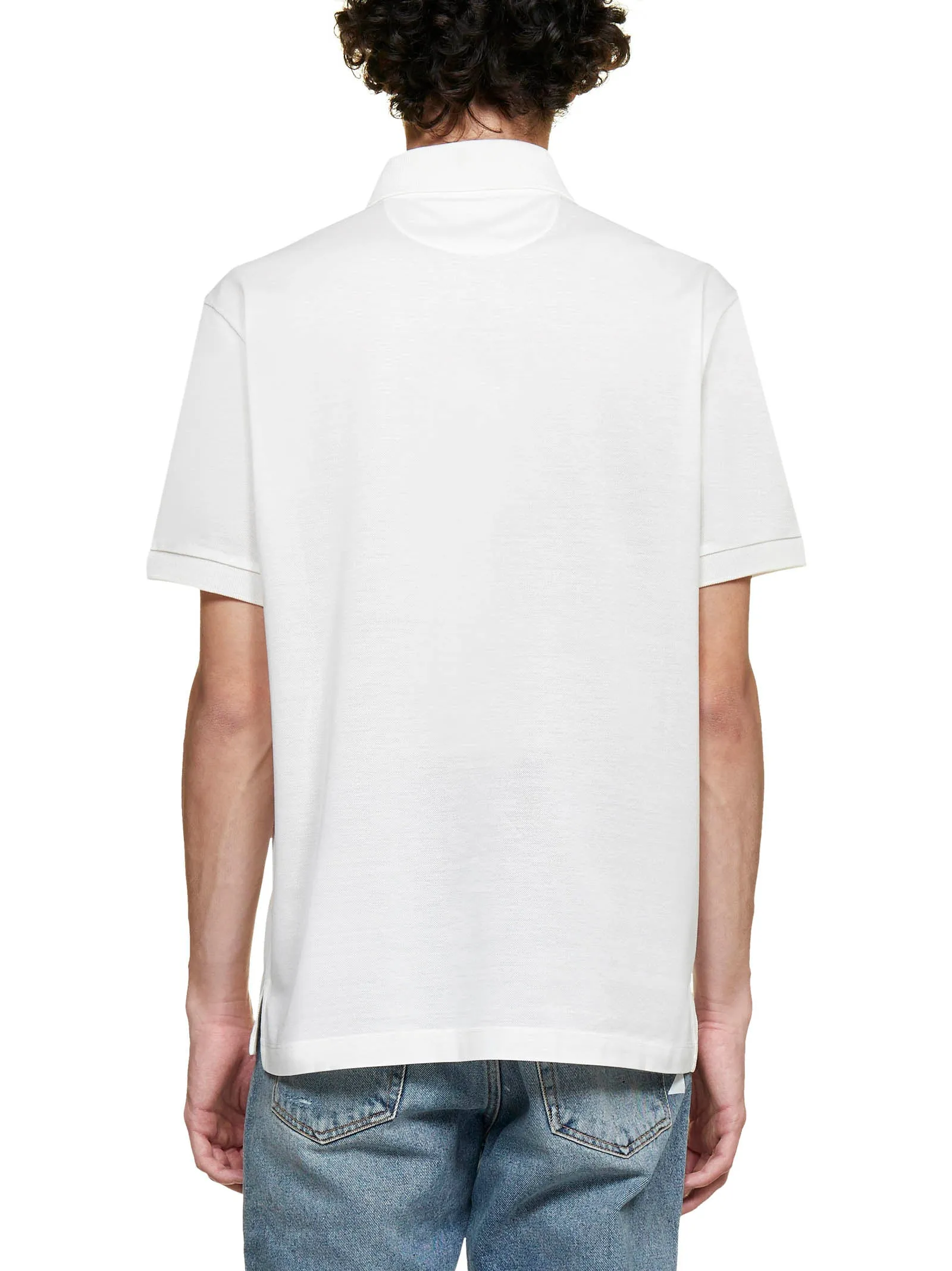 Paul Smith Short-Sleeved Striped Trim Polo Shirt
