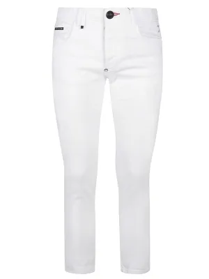 Philipp Plein Logo Patch Slim Fit Jeans