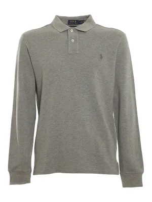 Polo Ralph Lauren Logo Embroidered Long-Sleeved Polo Shirt