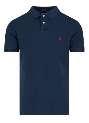 Polo Ralph Lauren Logo Embroidered Straight Hem Polo Shirt