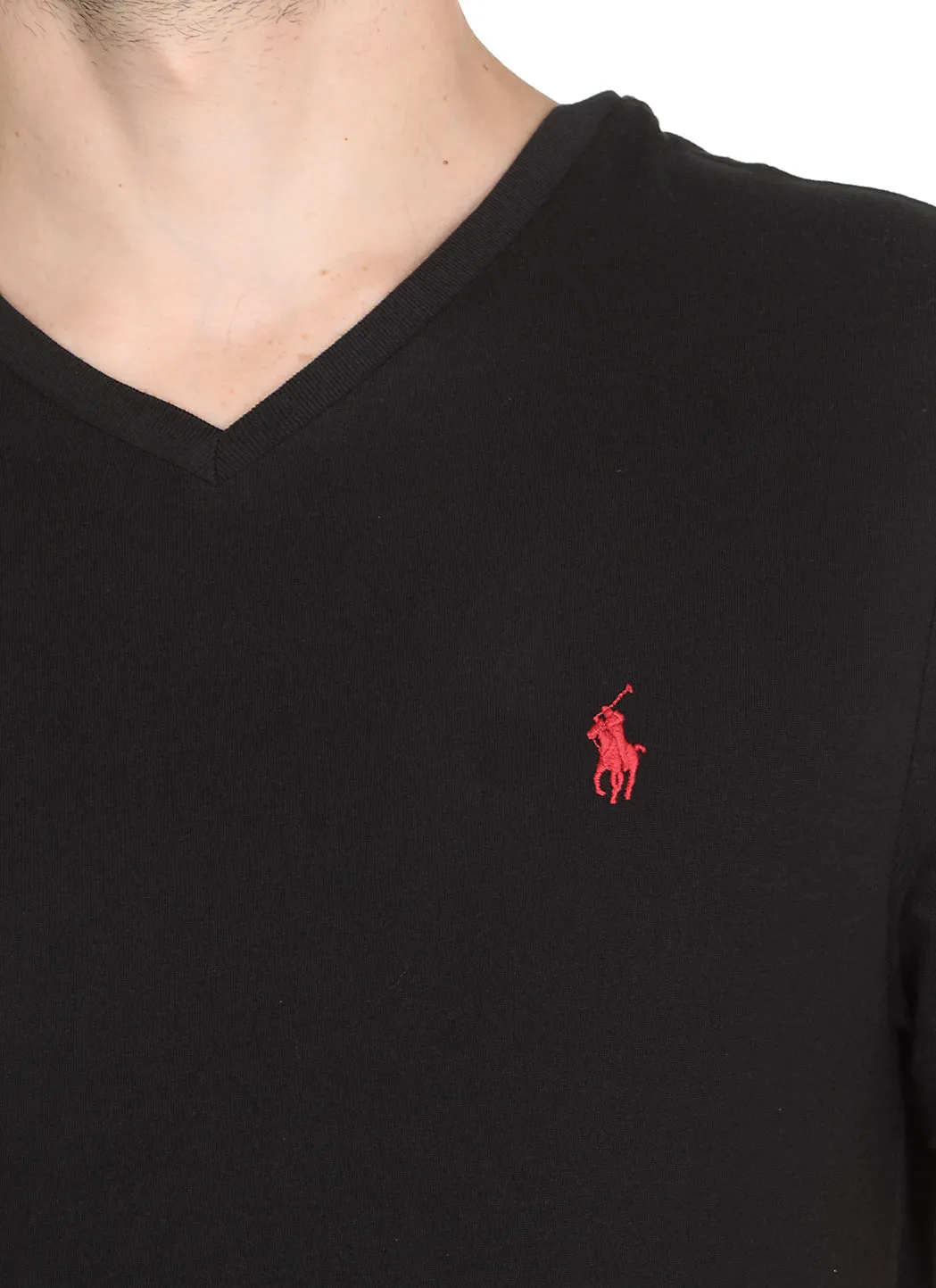 Polo Ralph Lauren Logo Embroidered V-Neck T-Shirt