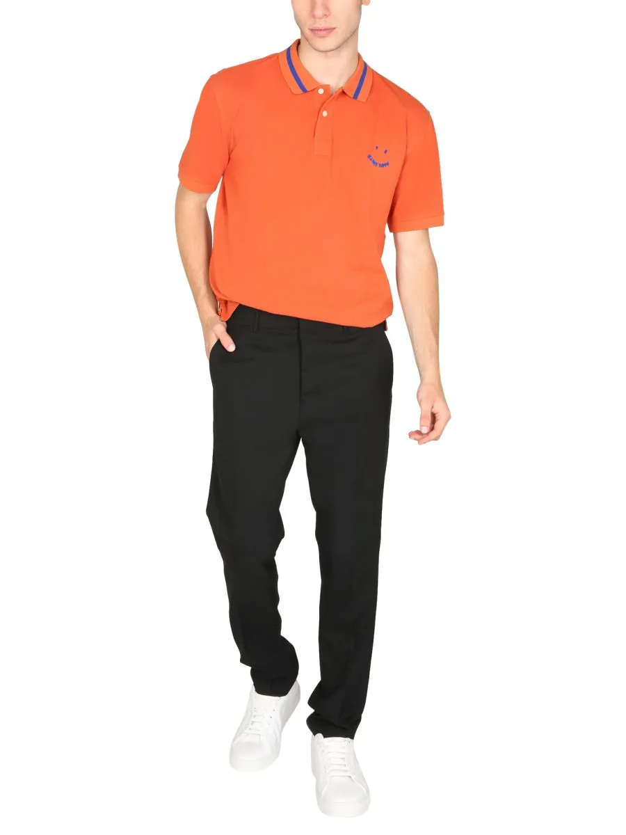 PS Paul Smith Logo Detailed Short-Sleeved Polo Shirt