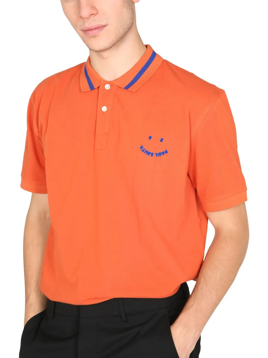 PS Paul Smith Logo Detailed Short-Sleeved Polo Shirt