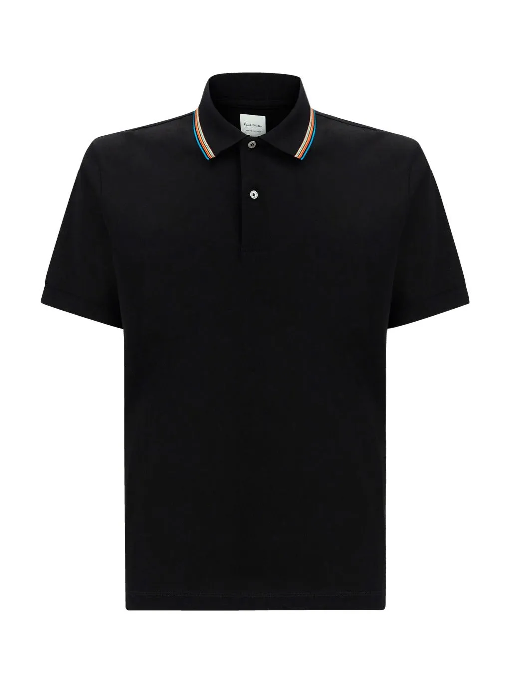 PS Paul Smith Rainbow Stripe-Trim Polo Shirt