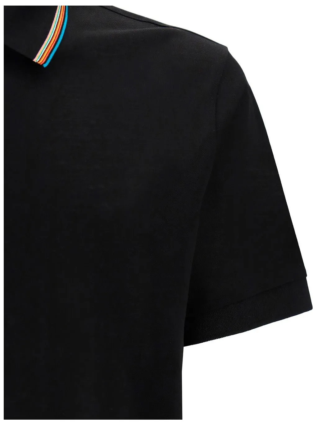 PS Paul Smith Rainbow Stripe-Trim Polo Shirt