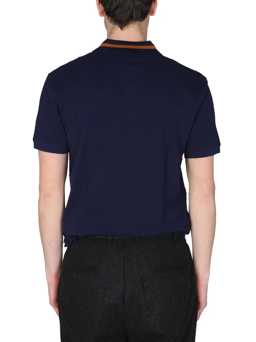 PS Paul Smith Smiley Logo Short-Sleeved Polo Shirt