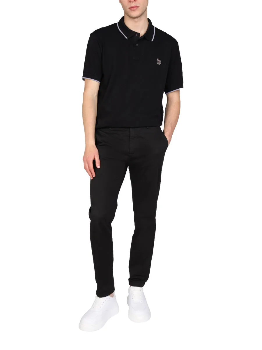 PS Paul Smith Zebra Patch Short-Sleeved Polo Shirt