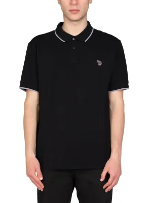 PS Paul Smith Zebra Patch Short-Sleeved Polo Shirt