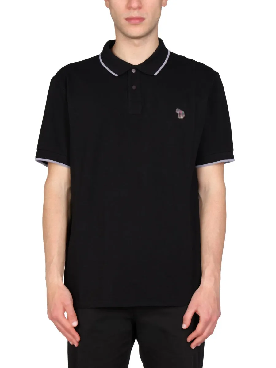 PS Paul Smith Zebra Patch Short-Sleeved Polo Shirt