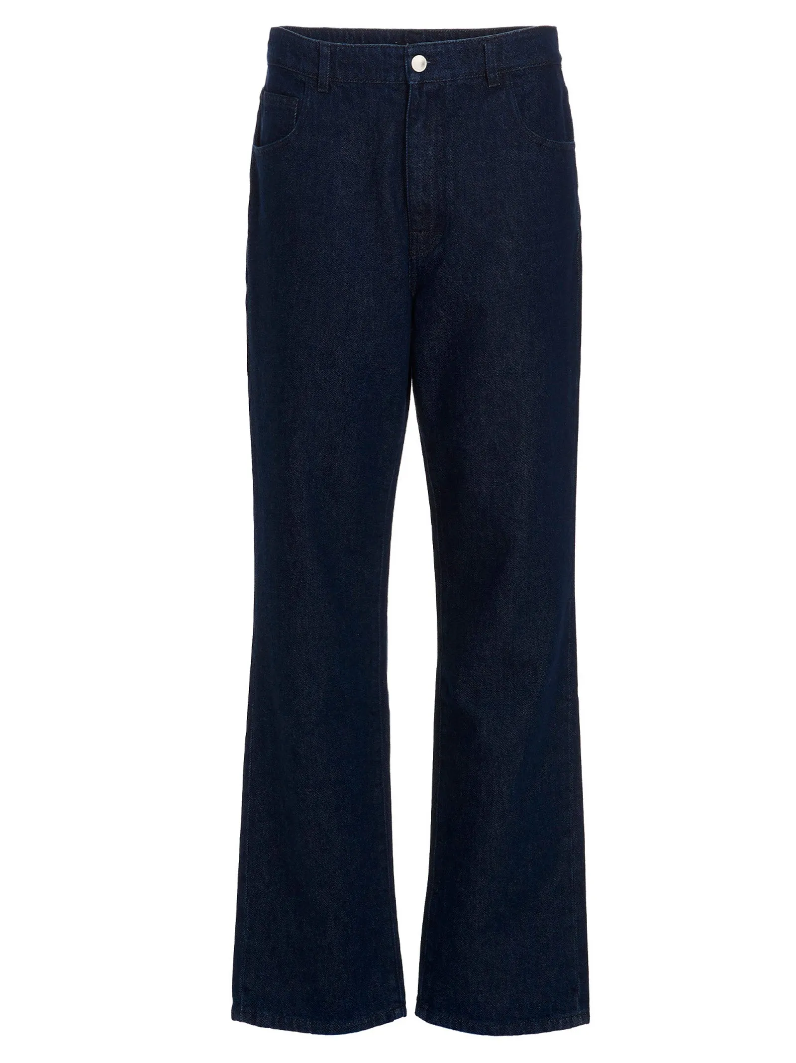 Raf Simons Logo Patched Jeans