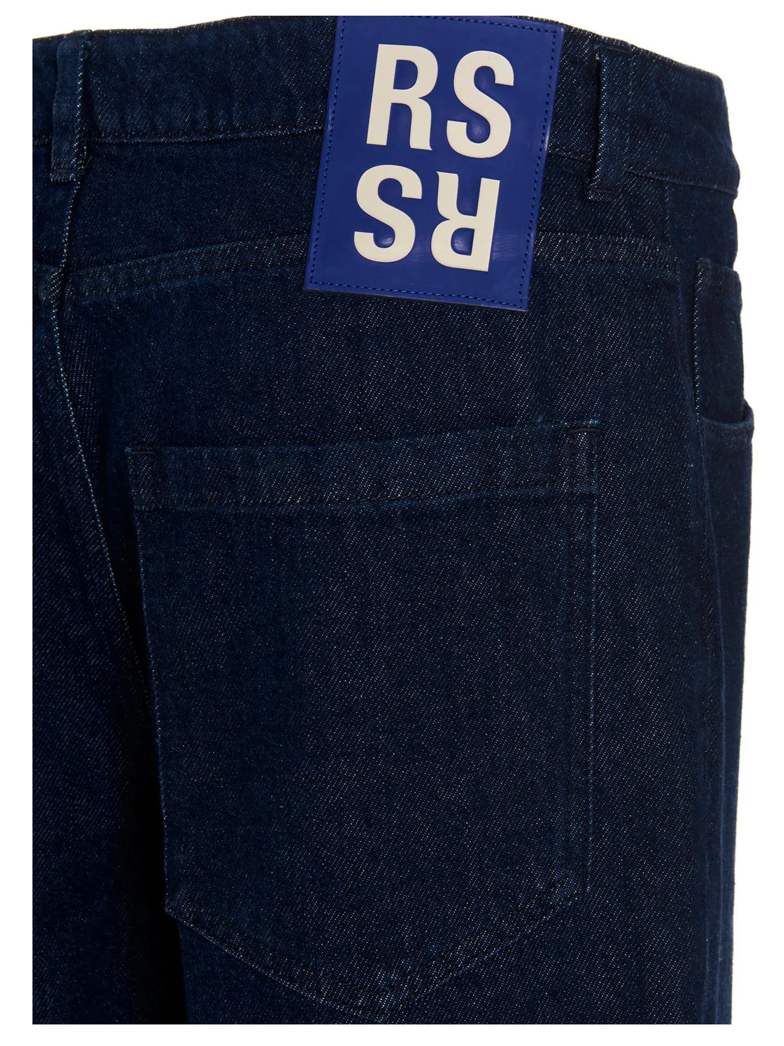 Raf Simons Logo Patched Jeans
