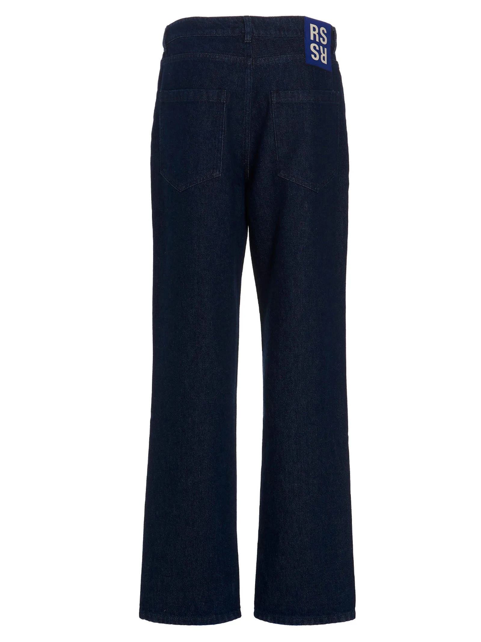 Raf Simons Logo Patched Jeans