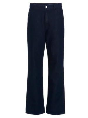 Raf Simons Logo Patched Jeans