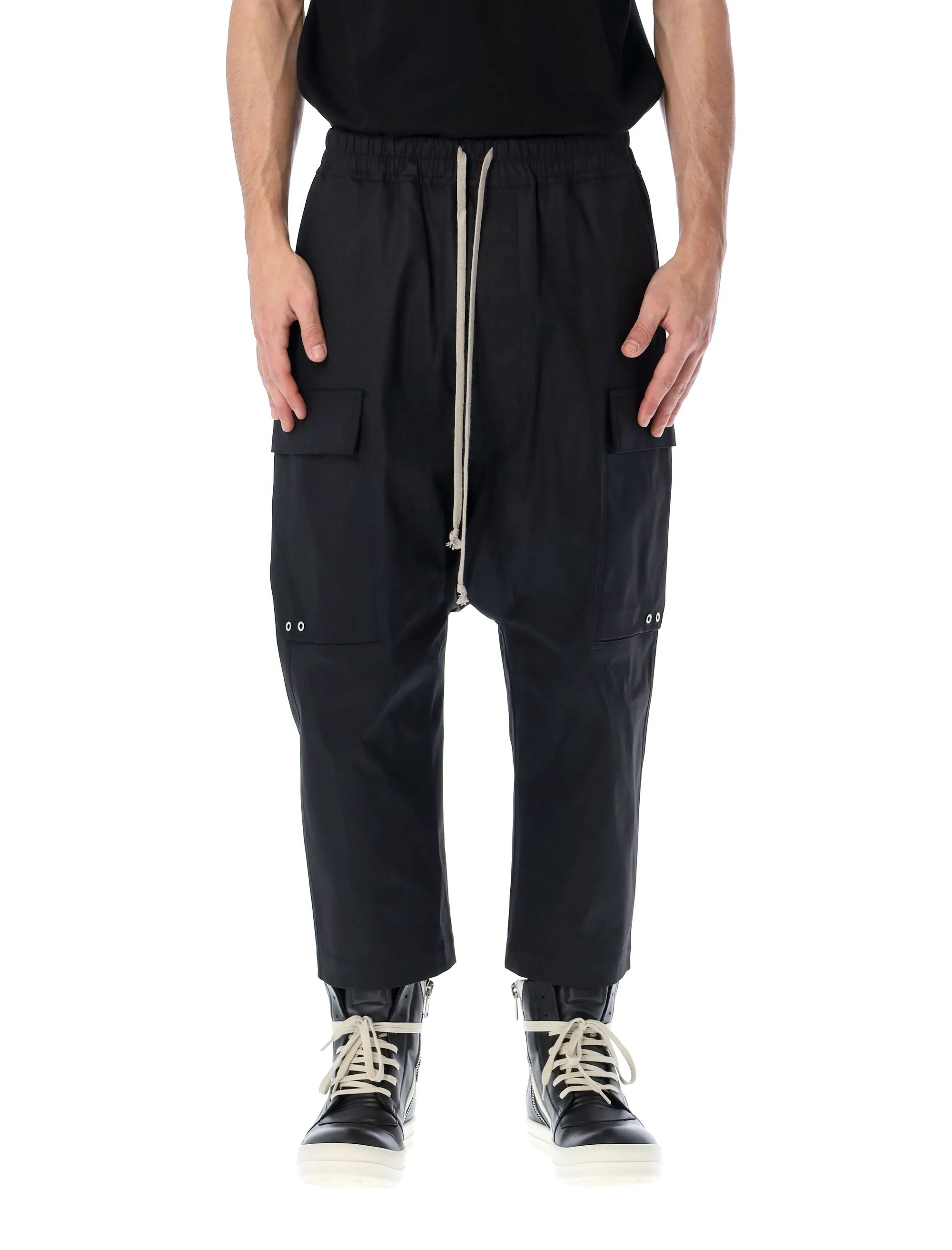 Rick Owens Drawstring Cropped Cargo Pants