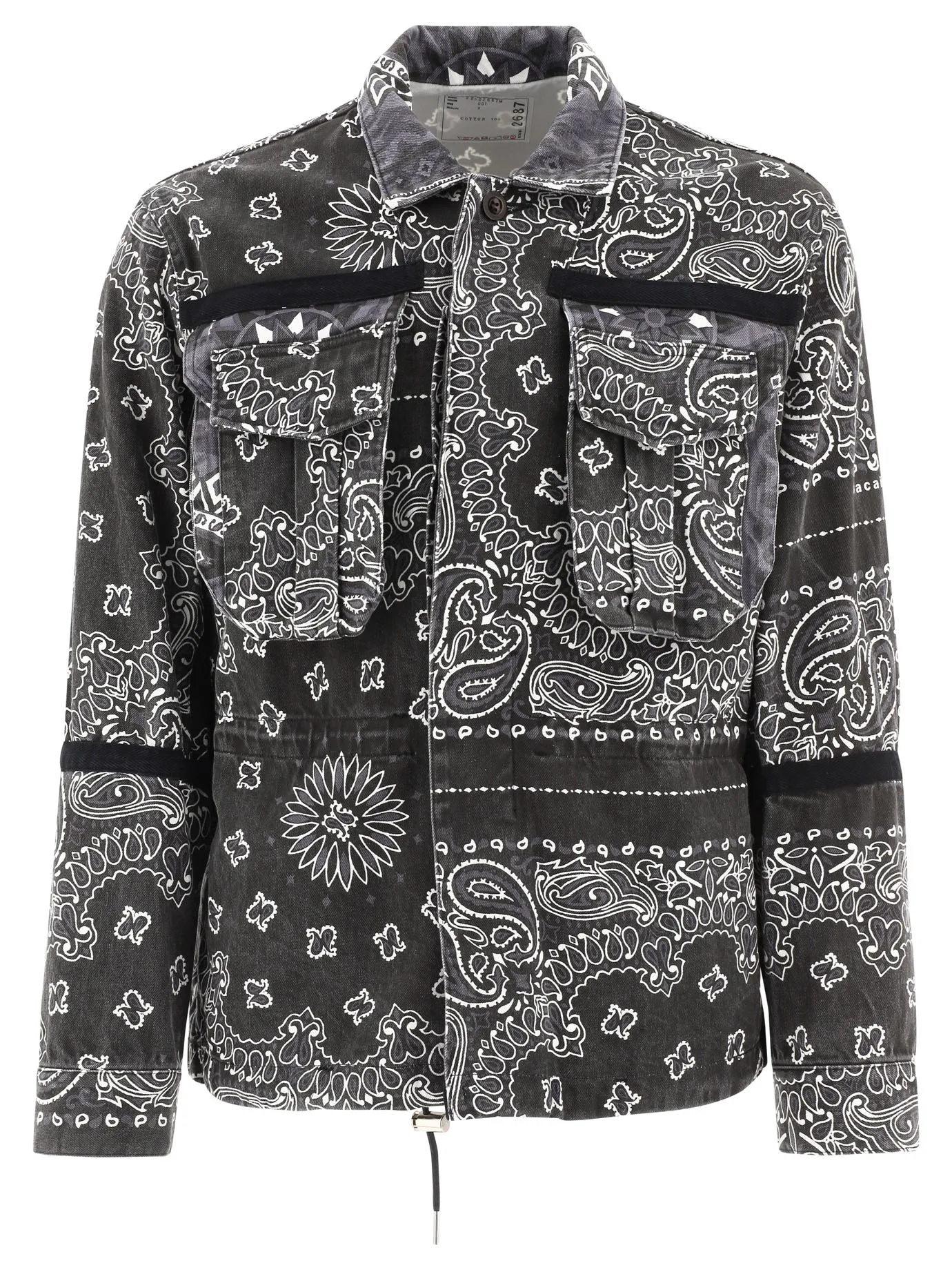 Sacai Paisley Printed Long-Sleeved Shirt Jacket