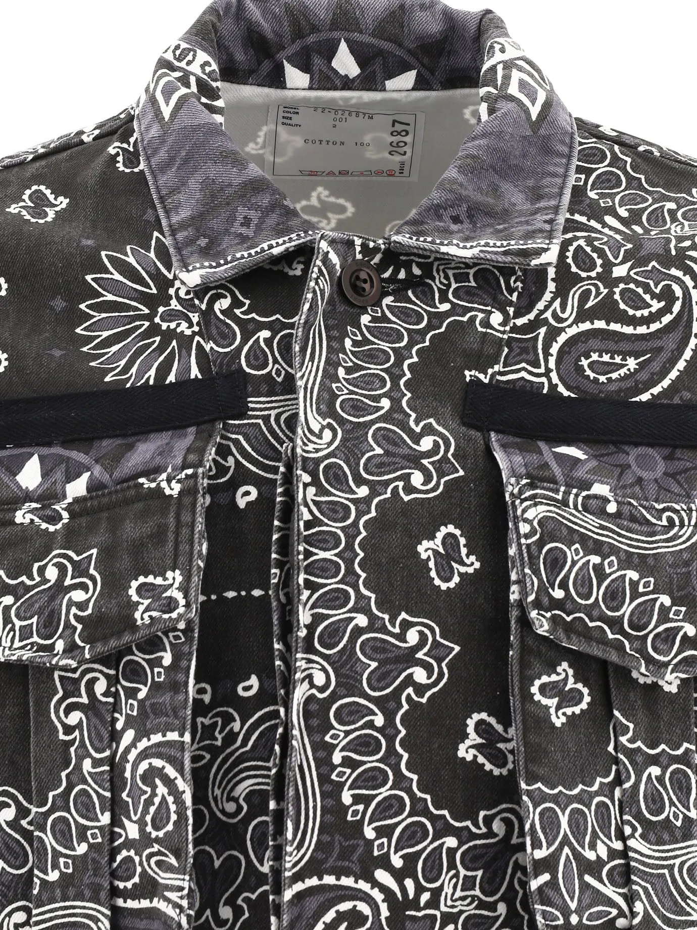 Sacai Paisley Printed Long-Sleeved Shirt Jacket