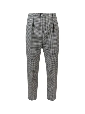 Saint Laurent Checked High Waist Pants