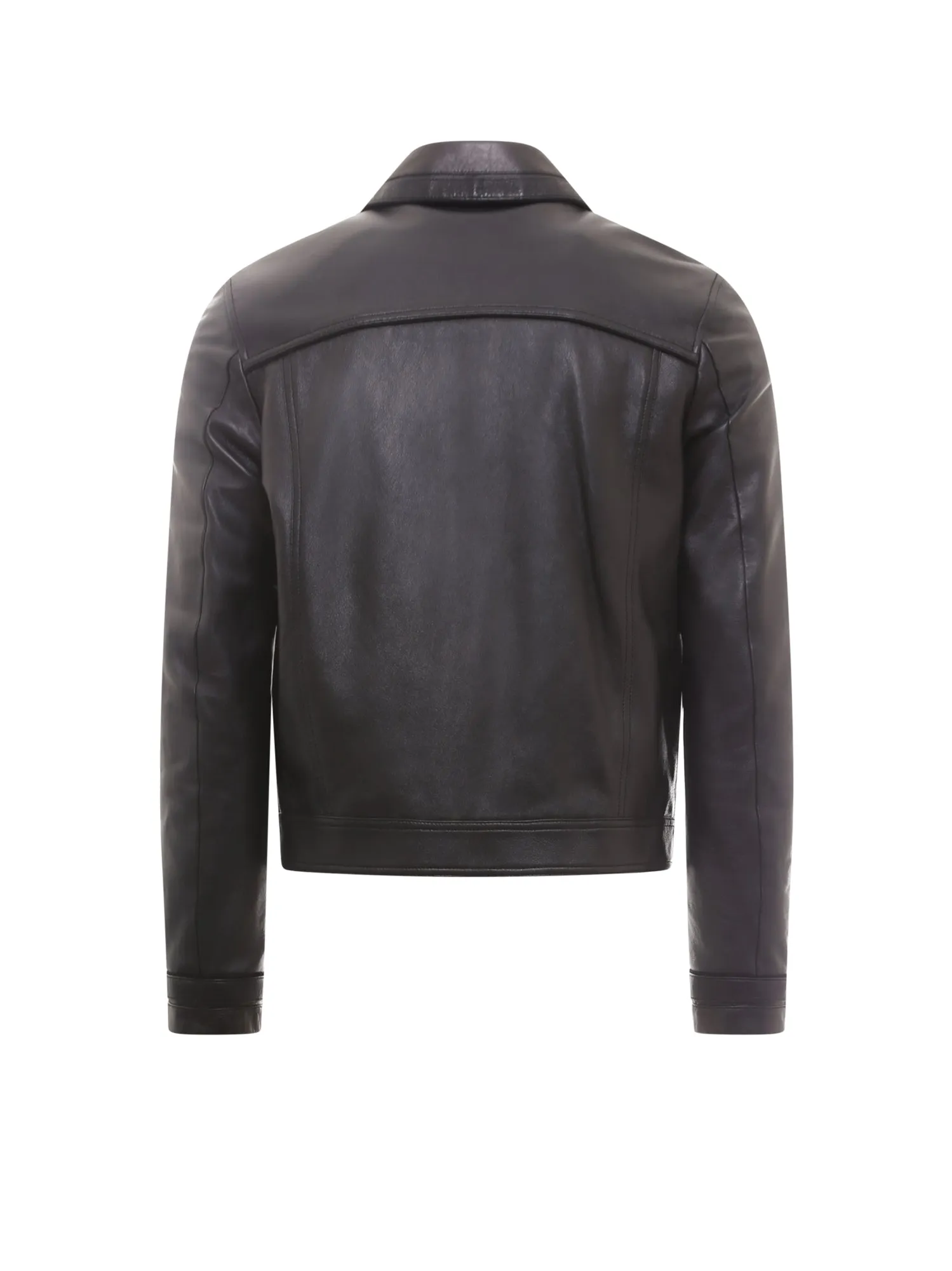 Saint Laurent Pin Detail Leather Jacket
