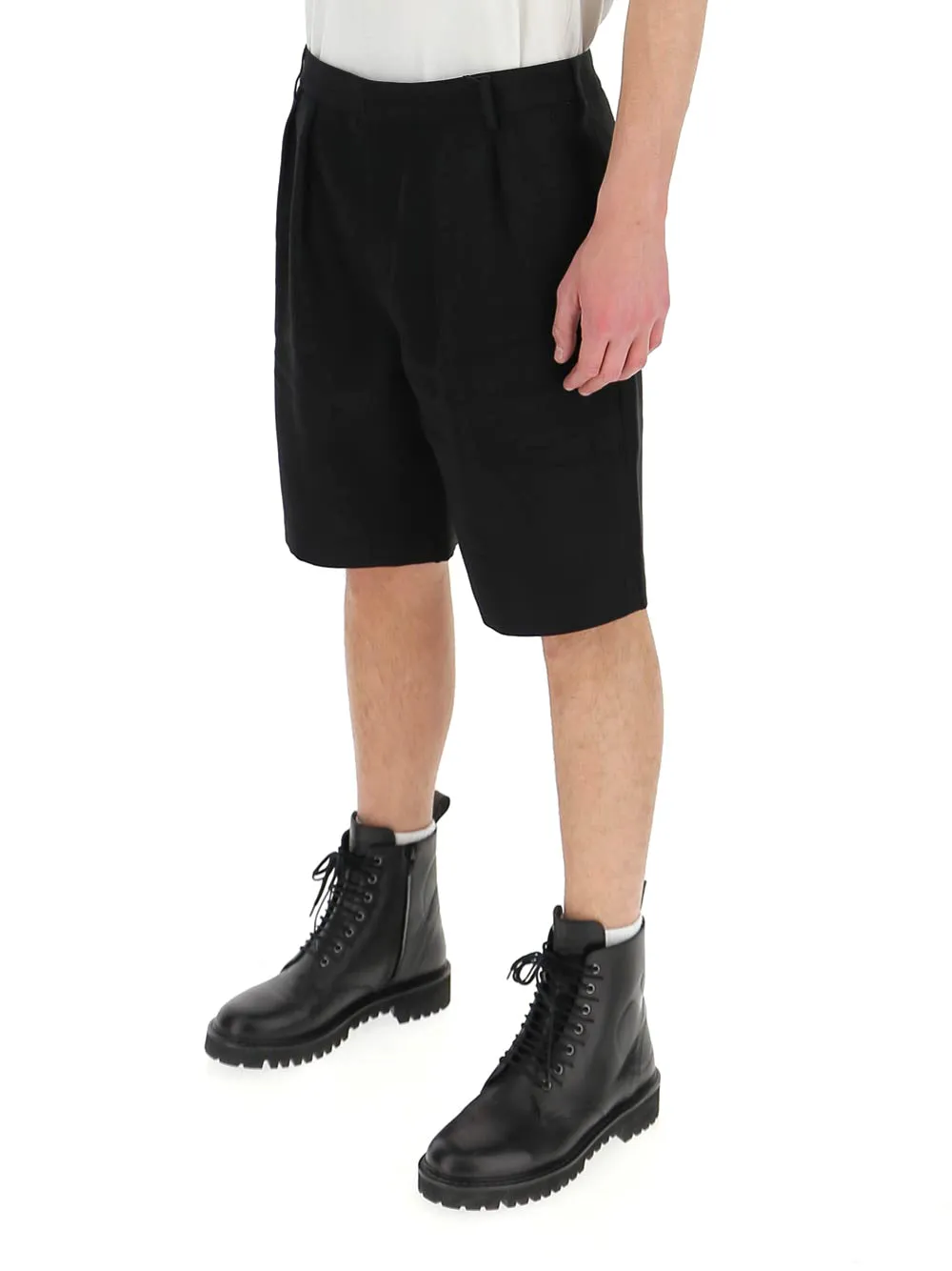 Saint Laurent Pleated Chino Bermuda Shorts
