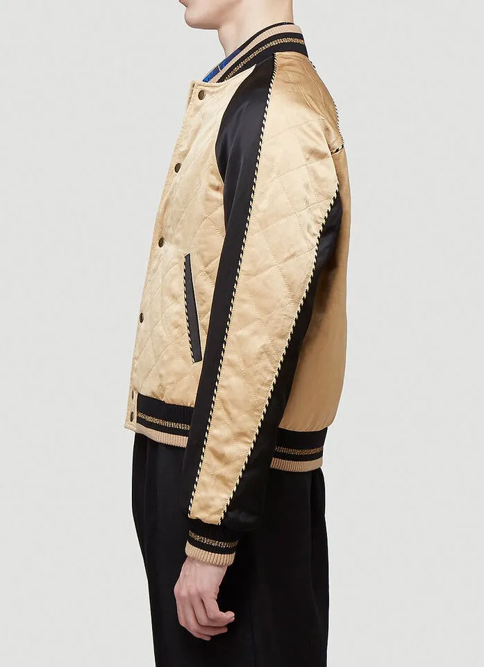 Saint Laurent Teddy Satin Bomber Jacket