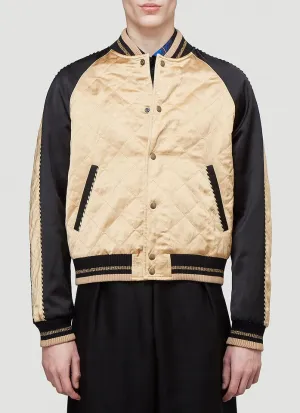 Saint Laurent Teddy Satin Bomber Jacket