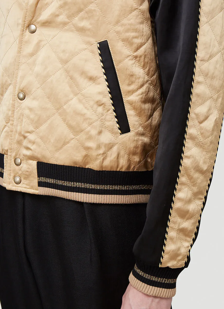 Saint Laurent Teddy Satin Bomber Jacket