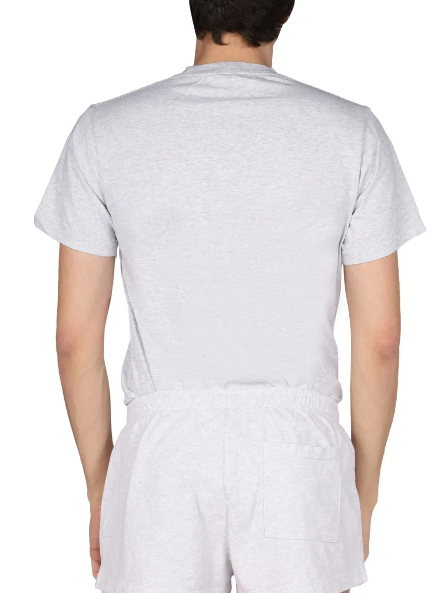 Sporty & Rich Logo Printed Crewneck T-Shirt