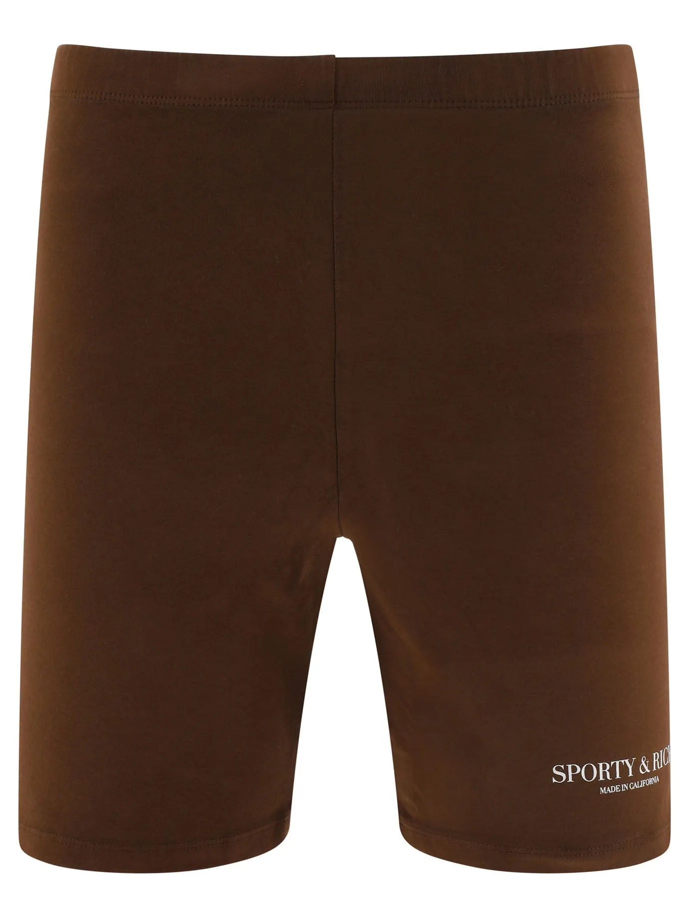 Sporty & Rich Logo Printed High Waist Shorts