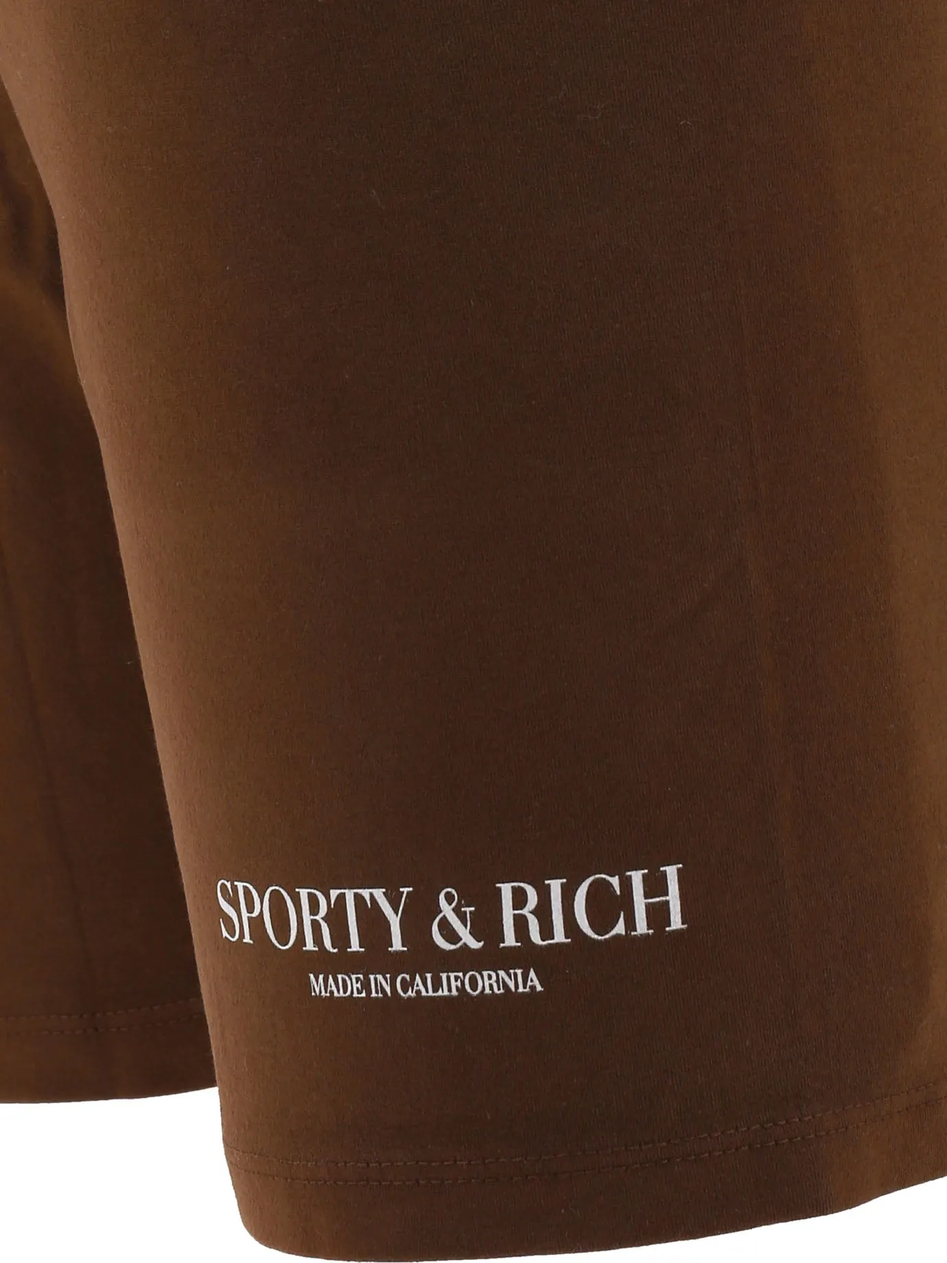 Sporty & Rich Logo Printed High Waist Shorts