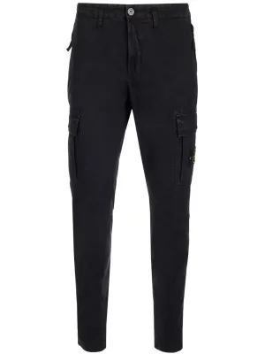 Stone Island Buttoned Logo Patch Cargo Pants