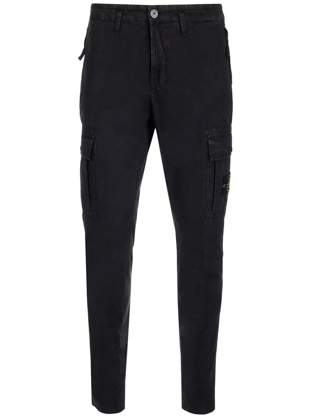 Stone Island Buttoned Logo Patch Cargo Pants