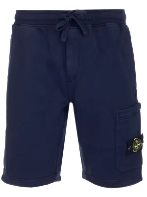 Stone Island Logo Patch Bermuda Shorts