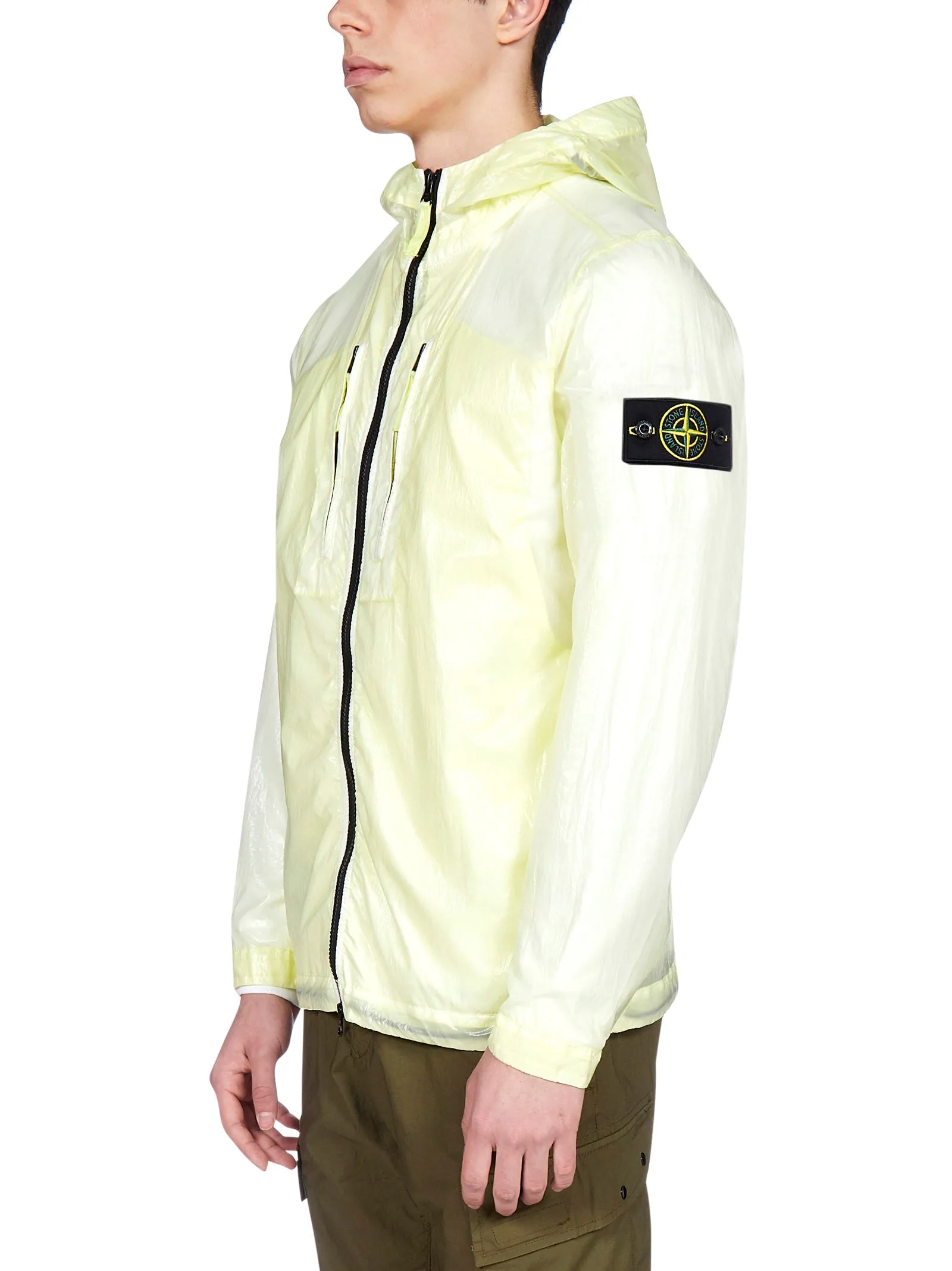 Stone Island Logo Patch Hooded Jacket