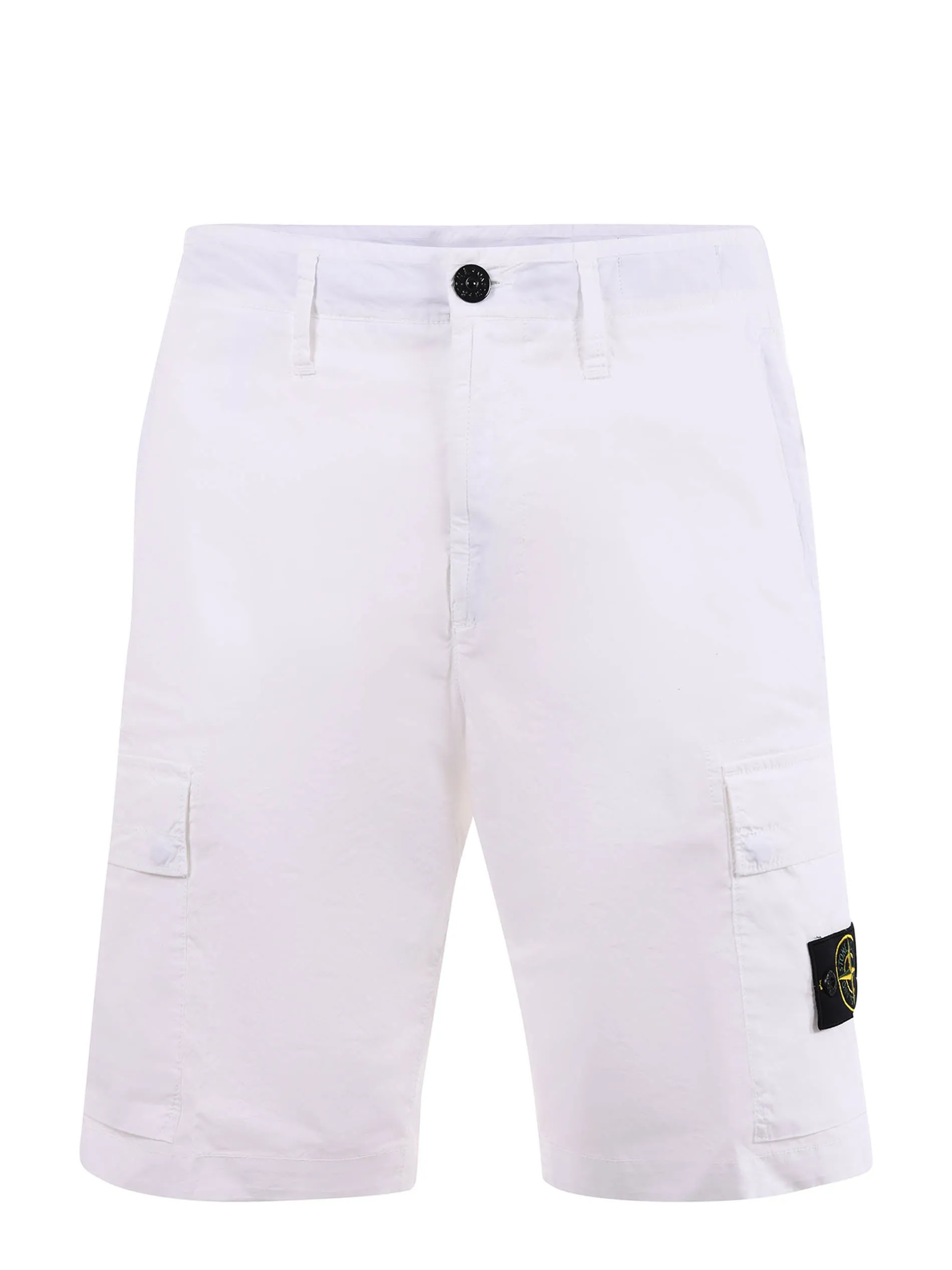 Stone Island Logo Patch Mid-Rise Cargo Shorts