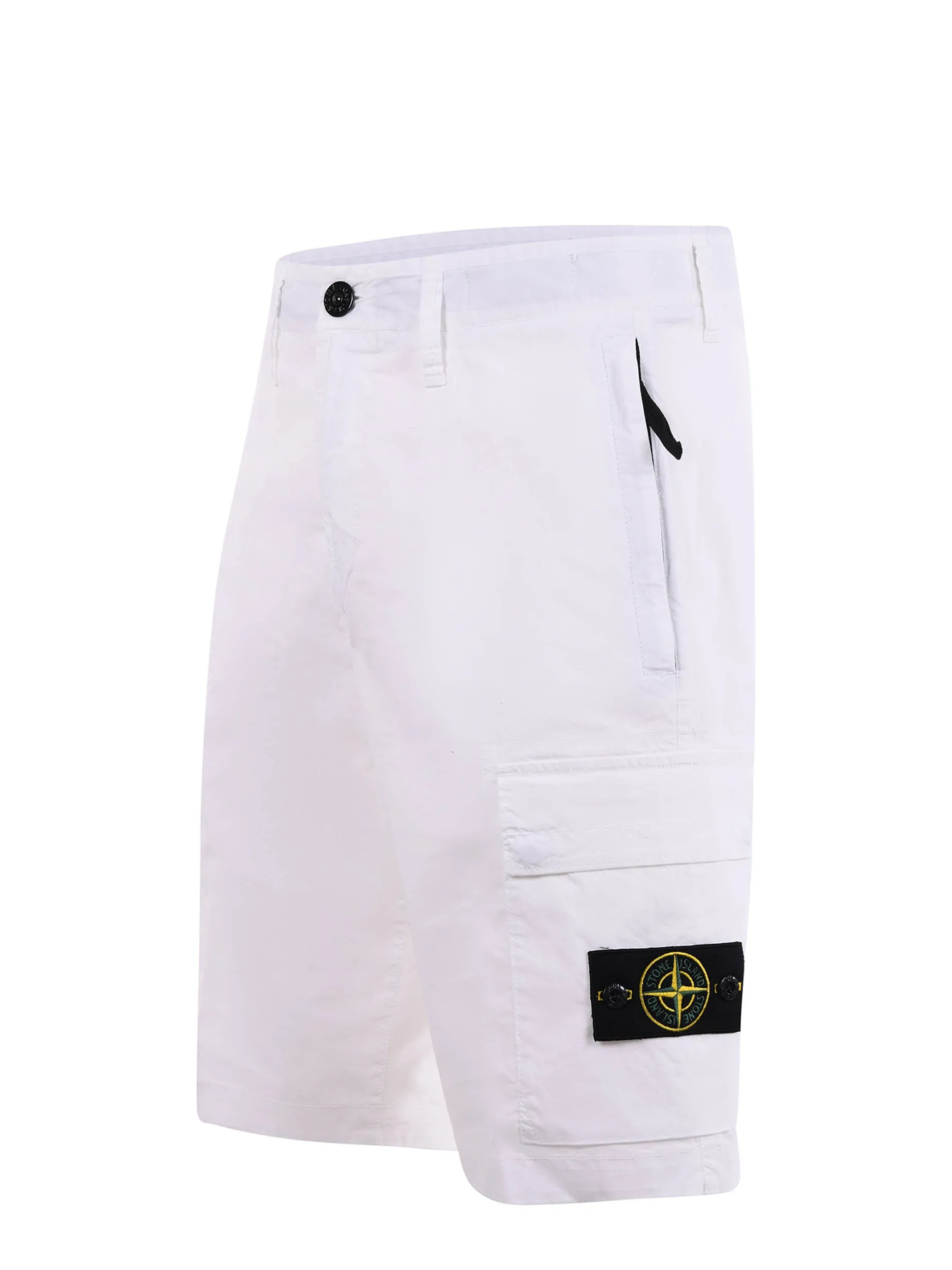 Stone Island Logo Patch Mid-Rise Cargo Shorts