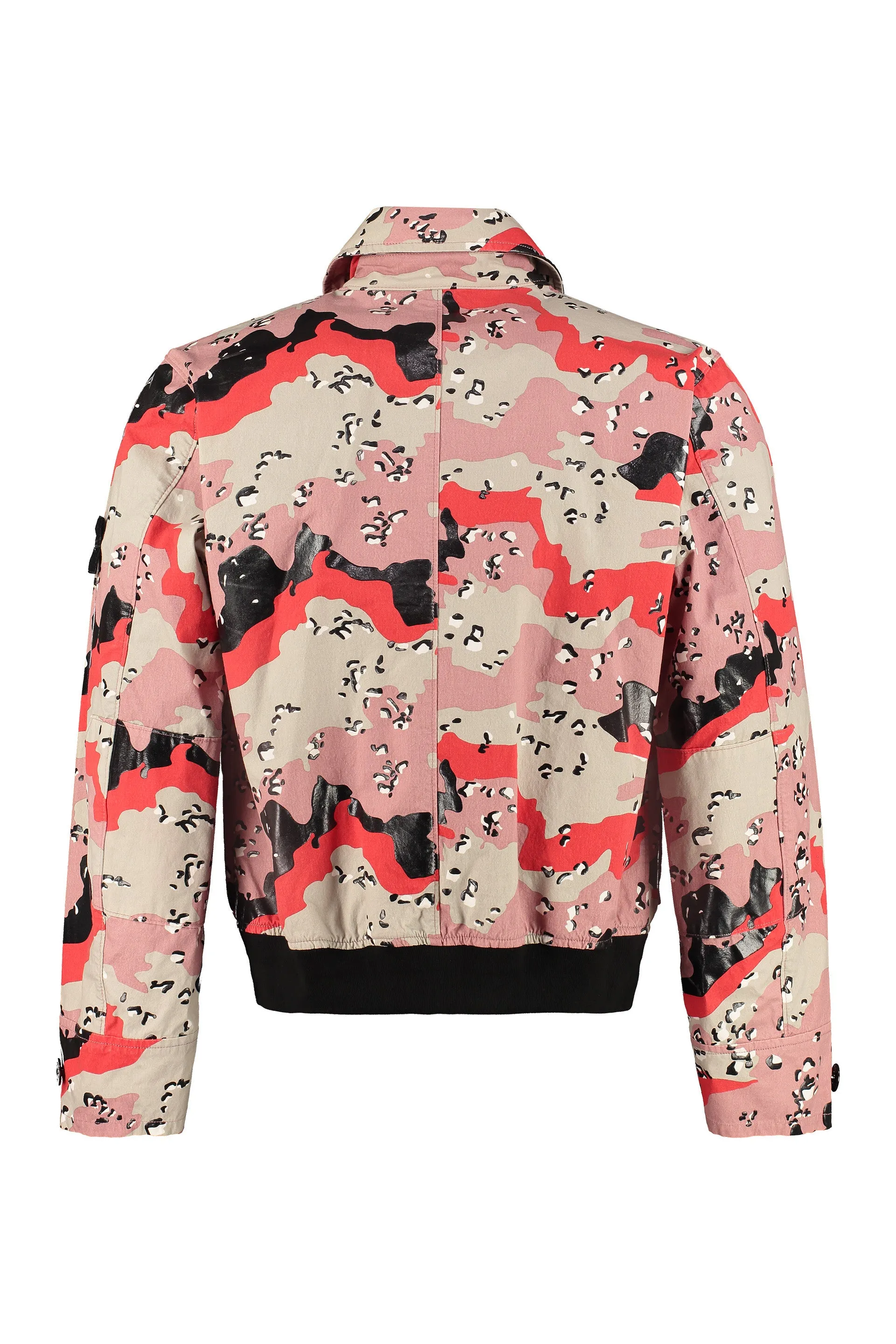 Stone Island Logo Patch Printed Bomber Jacket