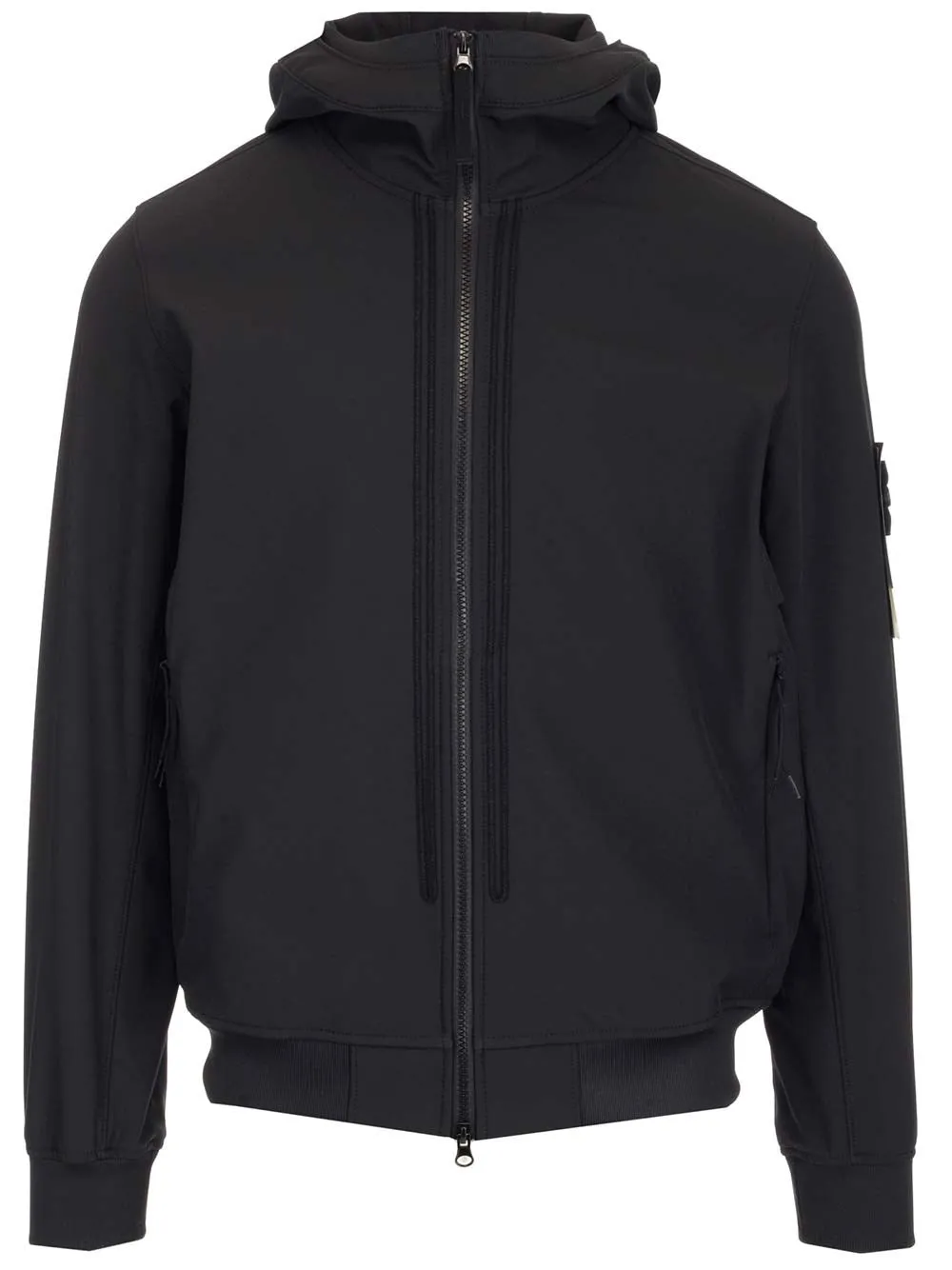 Stone Island Logo Patch Zip-Up Jacket