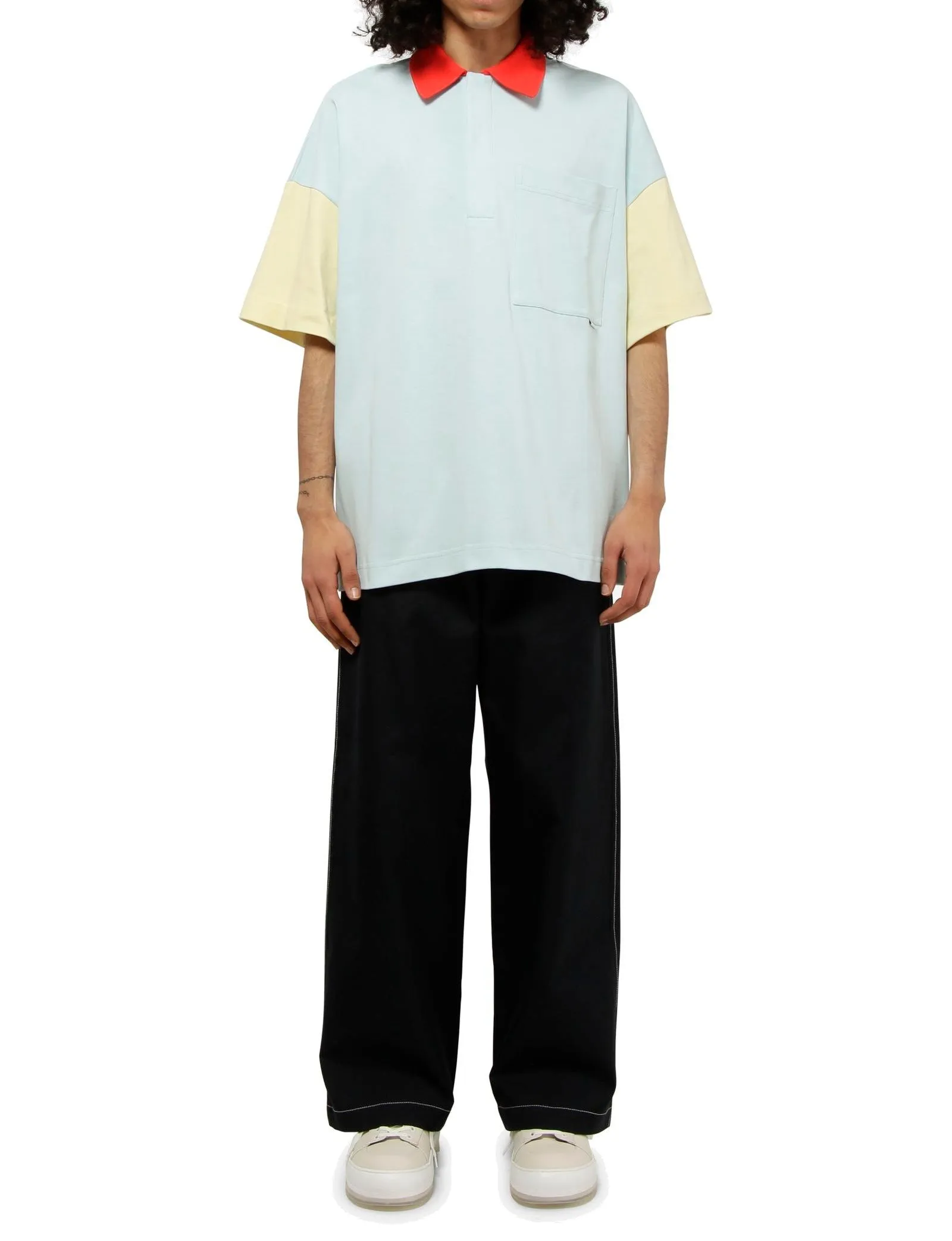 Sunnei Colour-Block Straight Hem Polo Shirt