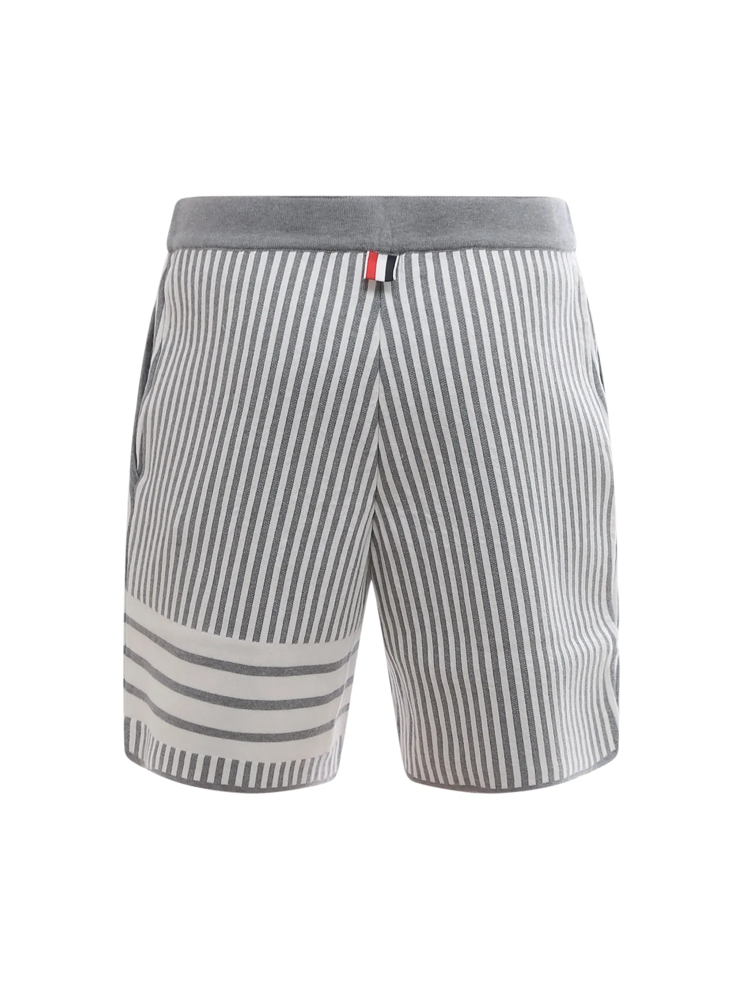 Thom Browne Seersucker 4-Bar Striped Jacquard Shorts